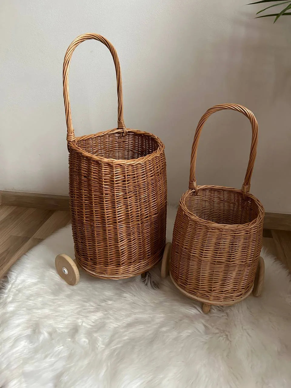 Wicker Trolley Basket