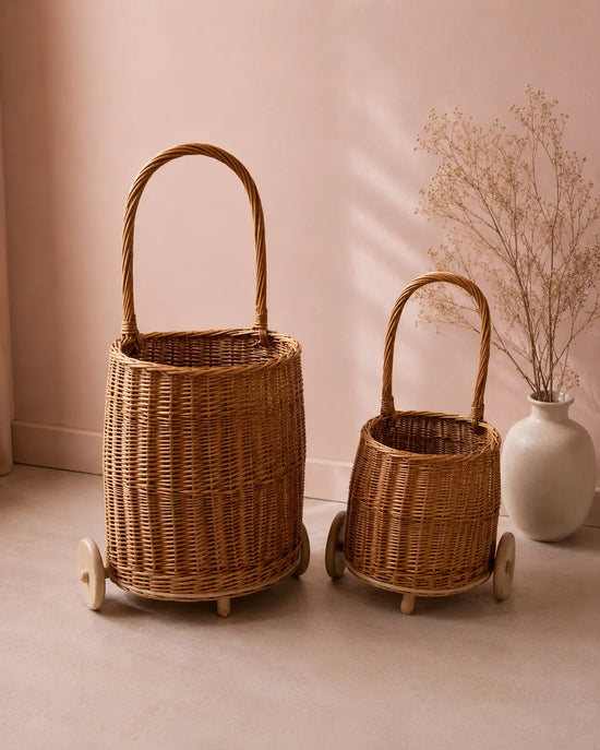 Wicker Trolley Basket