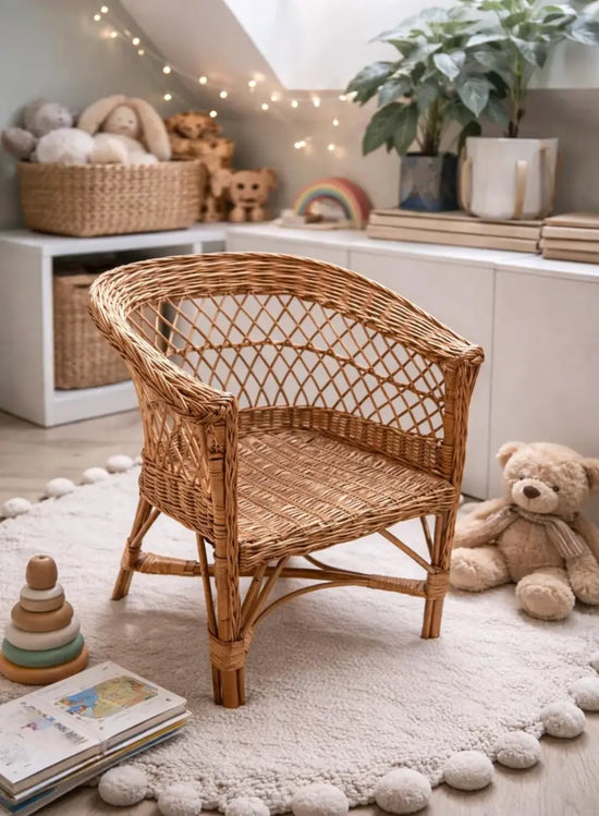 Natural Wicker Kids Chair