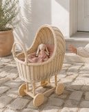 Wicker Baby Carriage "White"