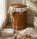 Round Laundry Basket – Wicker Storage Hamper