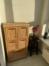 Wicker Chest of Drawers – Boho Storage Cabinet