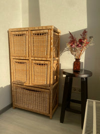 Wicker Chest of Drawers – Boho Storage Cabinet