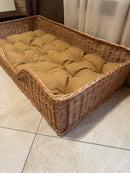 Large Dog Bed – Pet Basket with Cushion