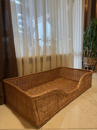 Large Dog Bed – Pet Basket with Cushion