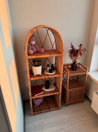 Wicker Arched Shelf Bookcase