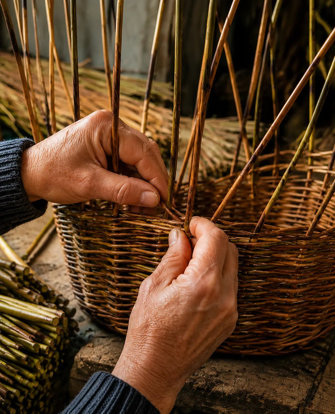 about people weaving hands