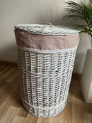 Round Hamper with lid "White"