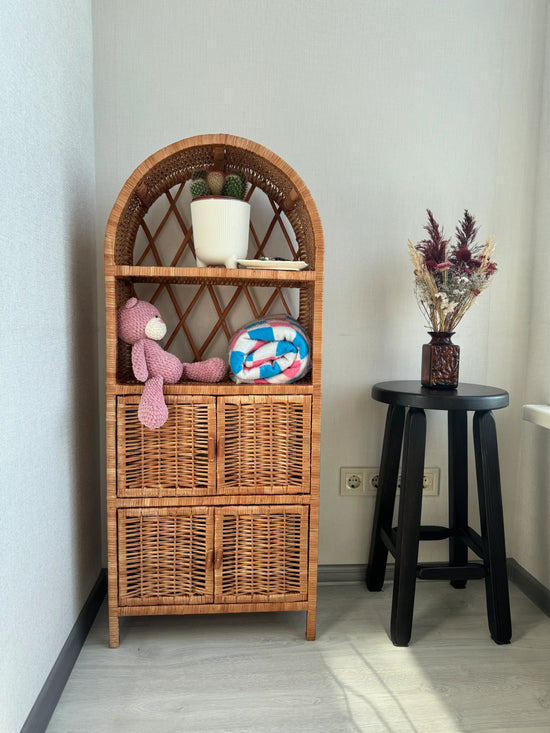 Arched Wicker Cabinet "Rustic"
