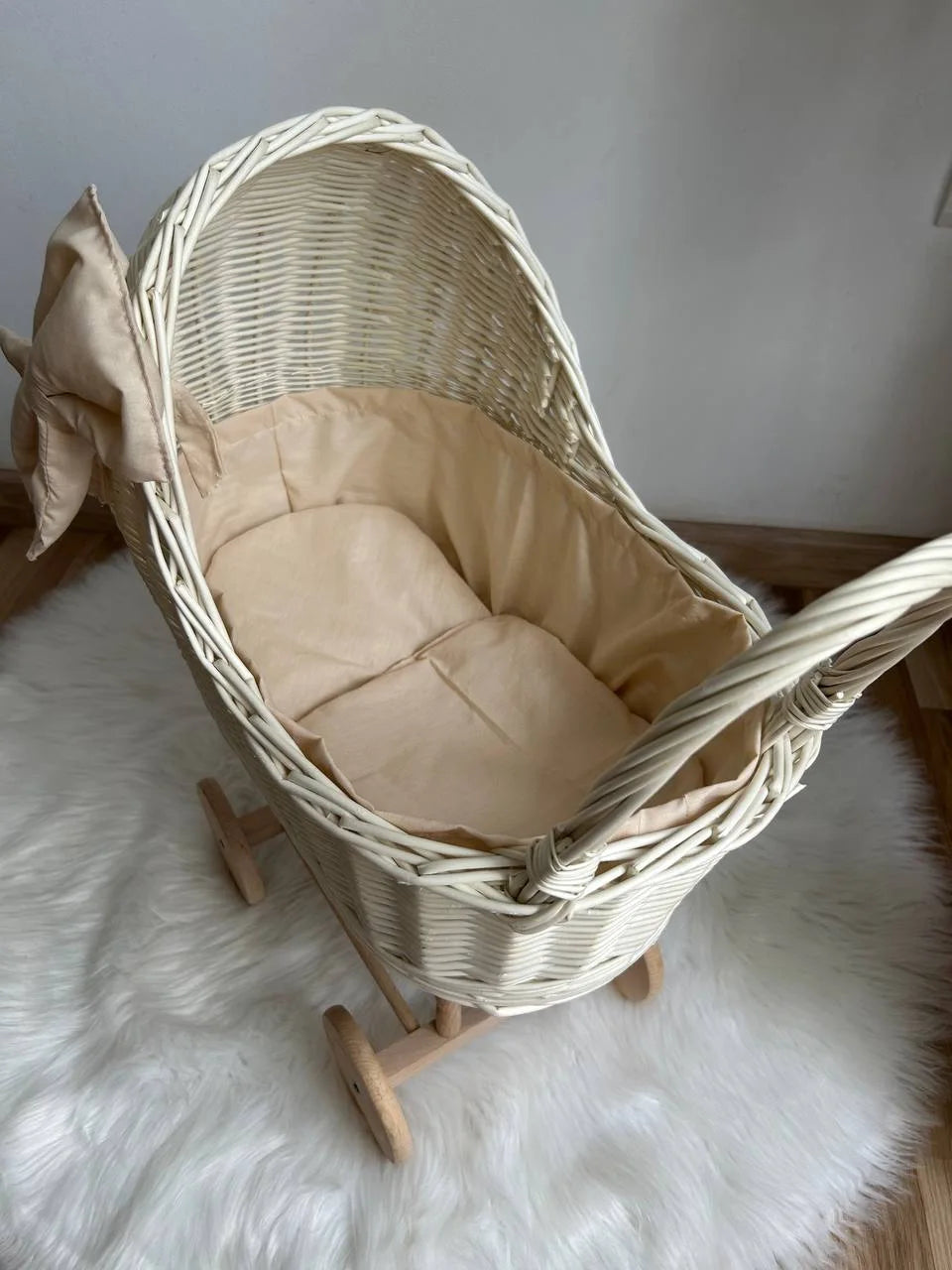 Wicker Doll Buggy "Beige"