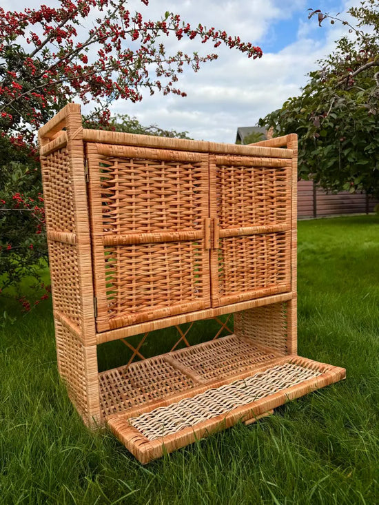 Storage Cabinet - Wicker Chest of Drawers