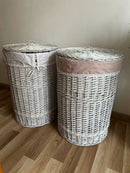 Round Hamper with lid "White"