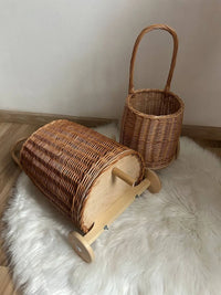 Wicker Trolley Basket
