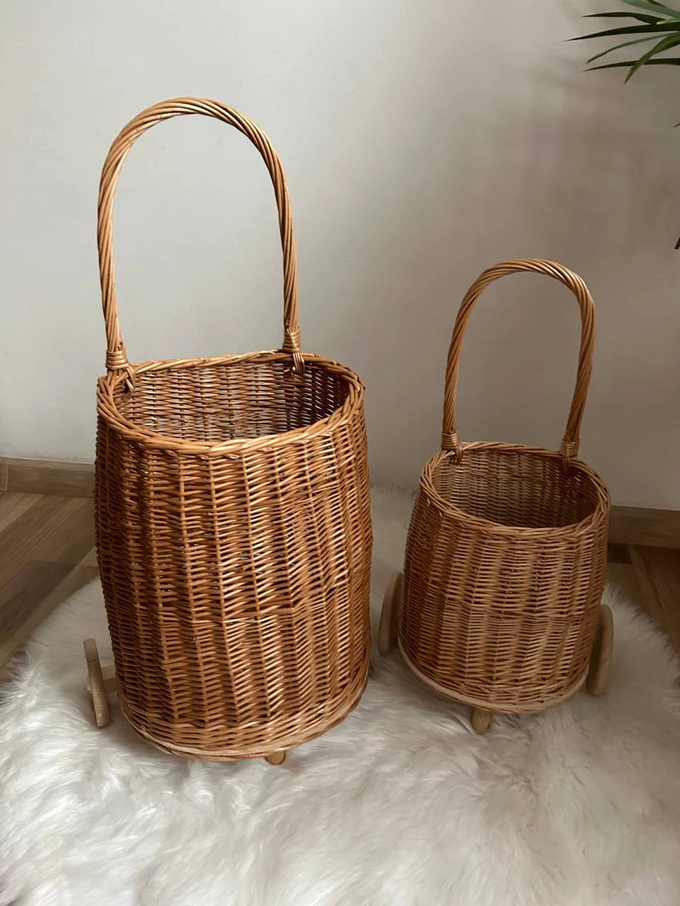 Wicker Trolley Basket