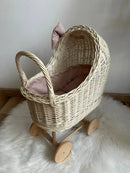 Wicker Doll Buggy "Dark Cream"