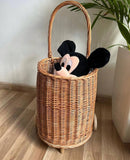 Wicker Trolley Basket