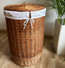 Round Laundry Basket – Wicker Storage Hamper