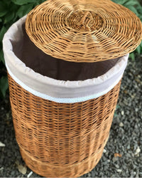 Round Laundry Basket – Wicker Storage Hamper