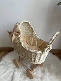 Wicker Doll Buggy "Beige"