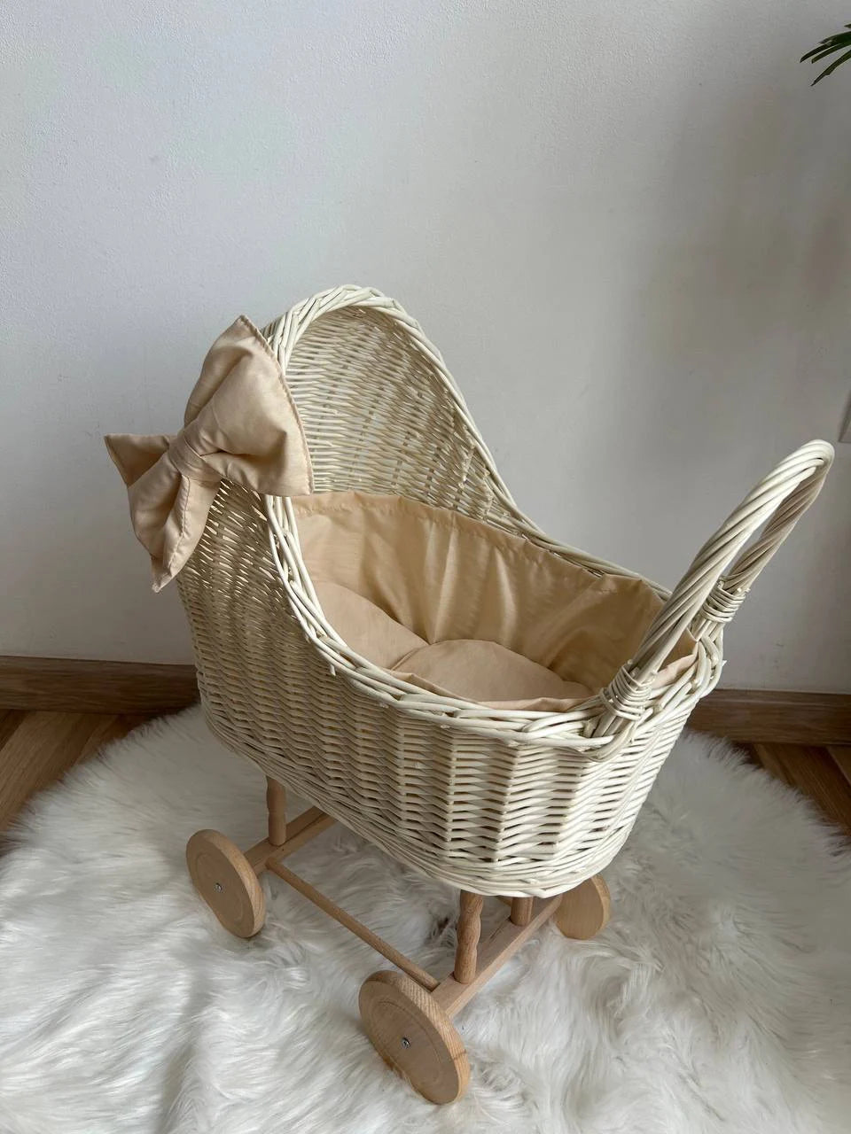 Wicker Doll Buggy "Beige"