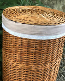 Round Laundry Basket – Wicker Storage Hamper