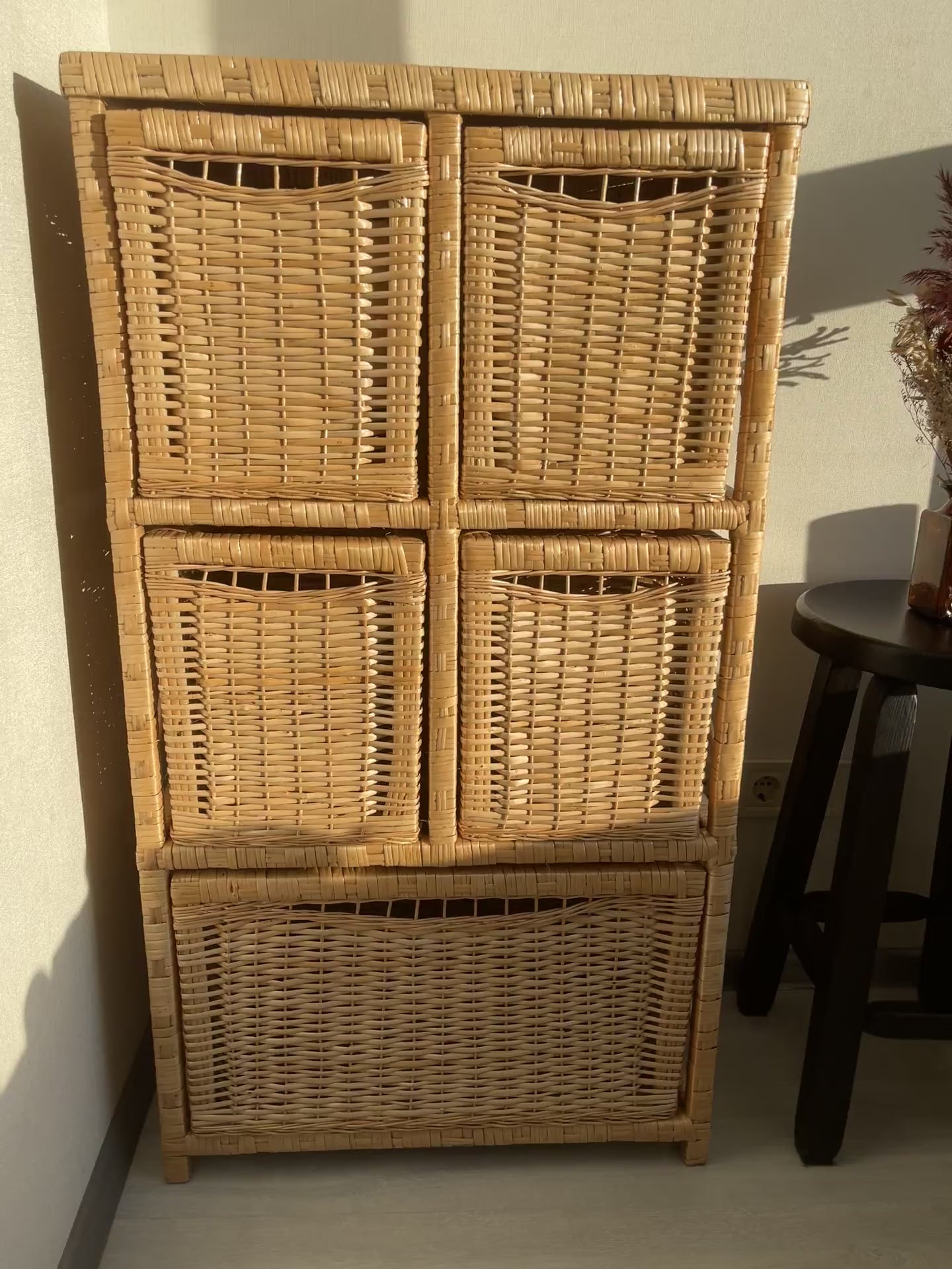 Wicker Chest of Drawers – Boho Storage Cabinet