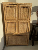 Wicker Chest of Drawers – Boho Storage Cabinet