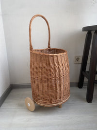 Wicker Trolley Basket